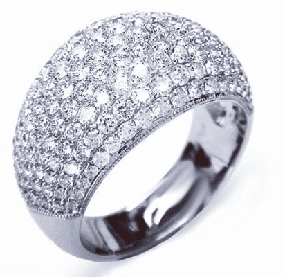 This Ring Is Coated With Pave and Micro-Pave Diamonds.