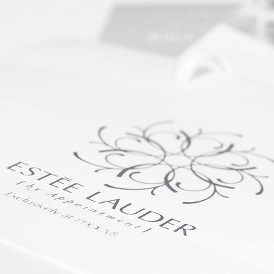 Knack created the identity and collateral materials for Estée Lauder By Appointment - a fresh approach to in-store skincare stations.