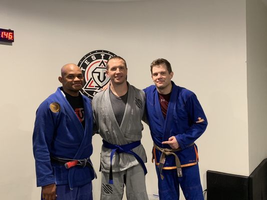 Rob's promotion to blue belt.