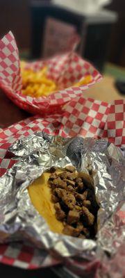 Taco and fries..everything on the side