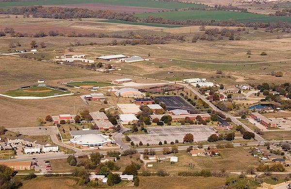 Aerial view of the Cooke County Campus in Gainesville circa 2007.