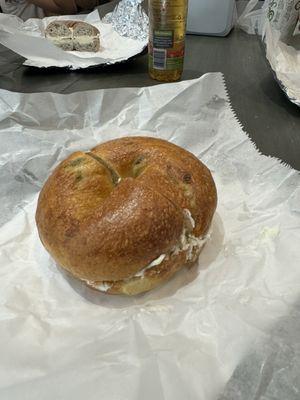 jalepeno bagel with cream cheese