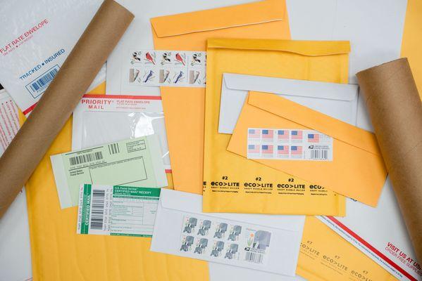 We offer many USPS services including Certified Mail, Return Receipts, postage stamps, mailing supplies, and more!