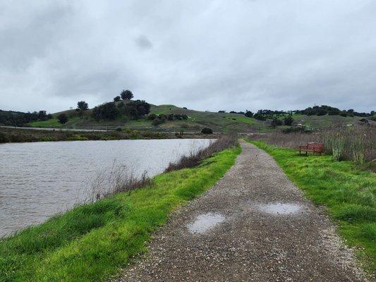 Flat walking trail loop.