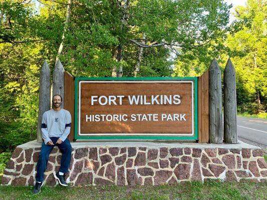 Here at Fort Wilkins State Park to stay at the campground for one evening.