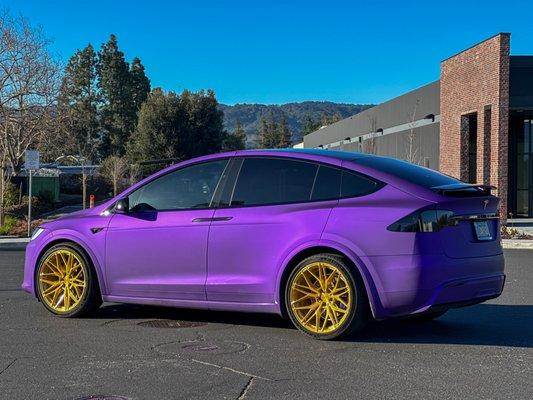 Model X Wrapped in KPMF Matte Royal Amethyst