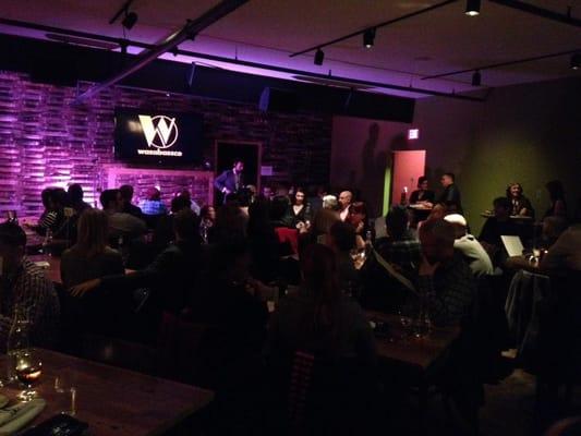 From the Wasabassco Twitter, the lounge getting filled up on a Friday night before the big debut!