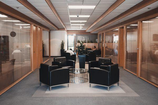 Cozy lobby at K & G Immigration Law office in Santa Rosa, CA.