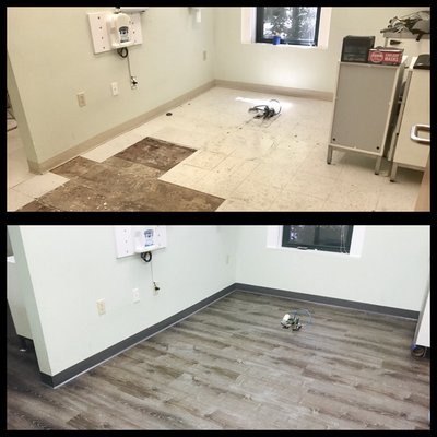 What a difference new flooring can make. Happy customer - our best reward