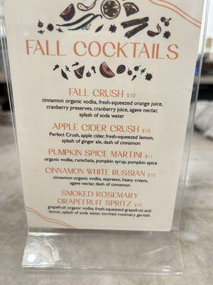 Signature Fall Cocktails