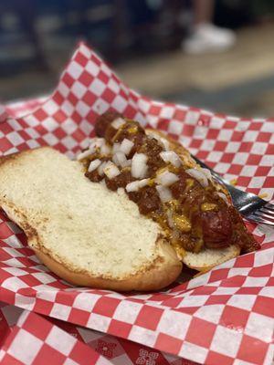 Coney Island Dog + Homemade Chili