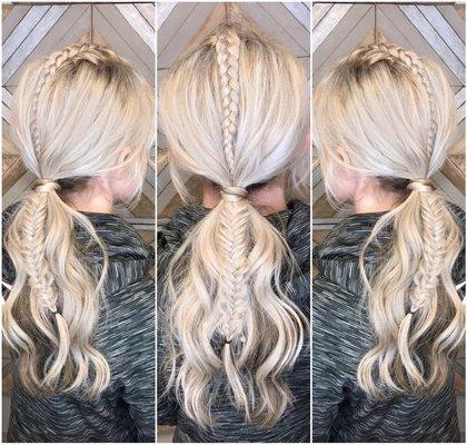 Love this fun braided pony! (Color, cut and style by Shelby)