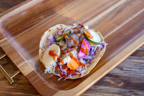 Our February Taco of the Month, The Peking.