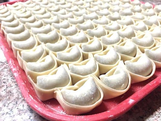 Pork Won Ton with Chinese Spinach