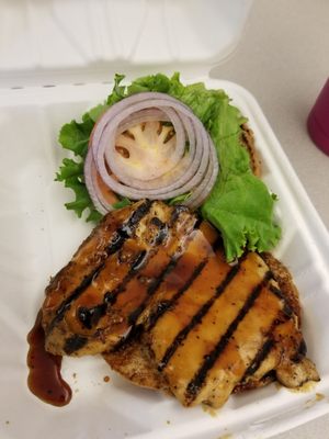 Grilled teriyaki chicken sandwich