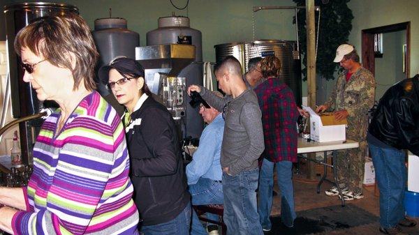 Manual bottling.  One of our favorite times.