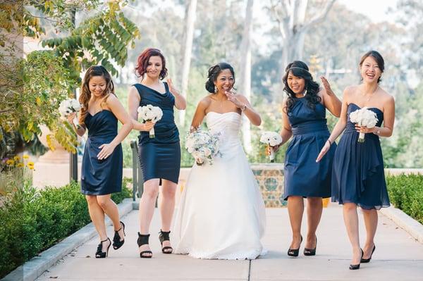 Doing the robot with my bridesmaids