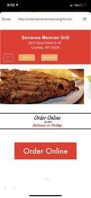 There's a website with an online order form. Who owns this website?