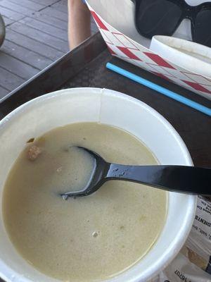 This is supposed to be New England clam chowder clearly they have never been to New England