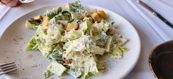 Caesar Salad House dressing, shaved parmesan, romaine, spiced pine nuts parmesan garlic croutons, heirloom tomato