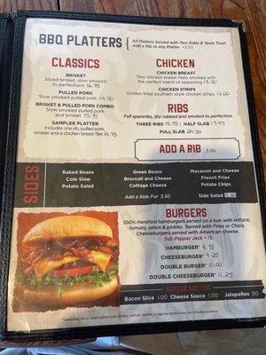 Platters & burgers