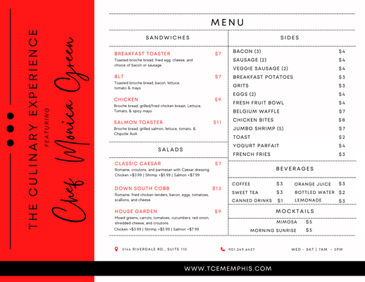 Check out our menu (back)