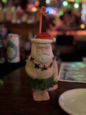 Adorable tiki drink. Don't be fooled by his cute appearance. He packs a PUNCH!