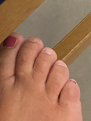 No-chip pedicure that lasted less than 72 hours!