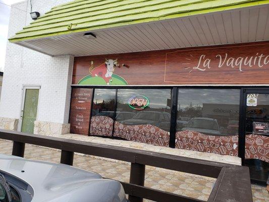 Gotta love the La Vaquita logo and great decorative elements on the window