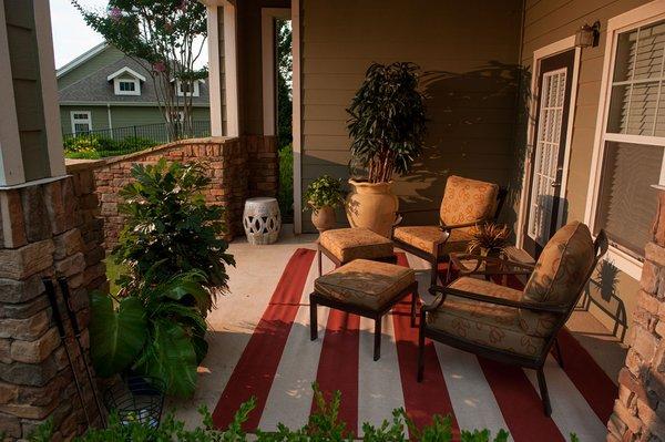 Enjoy the quiet evenings on your private patio or balcony