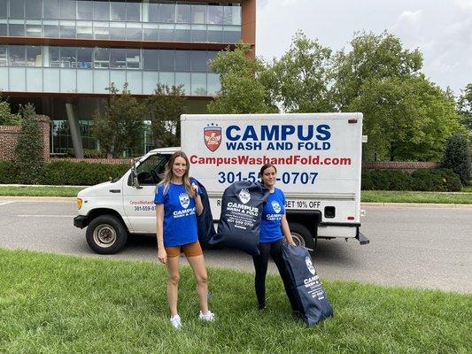 Campus Wash and Fold provides Safe and Sanitized Custom Wash and Fold Laundry Services for Students at 12 University Campuses in DC, MD, VA.