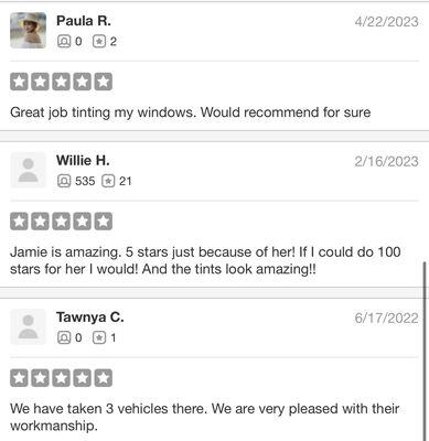 5 star reviews that Yelp doesn't "recommend"