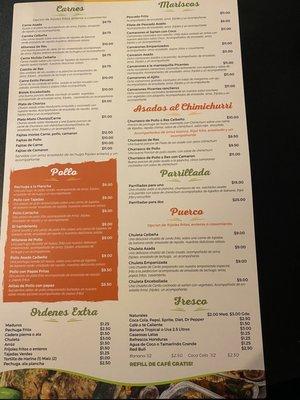 Brand new menu 4/24/21