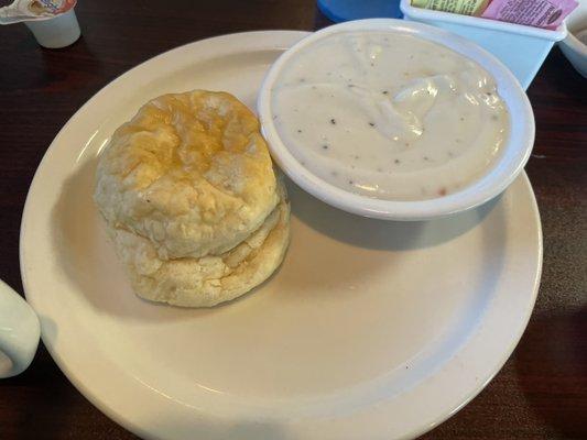 Biscuit & gravy...yum