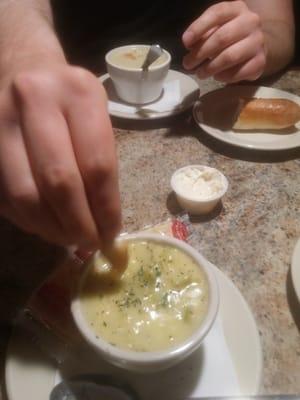 Cheddar broc soup