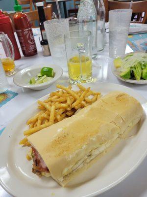 Delicious Cuban sandwich.  A must have!!!!