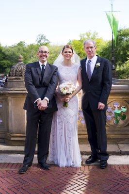 Harris with us post-ceremony at Bethesda Terrace.