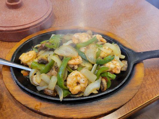 Shrimp fajitas