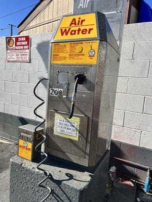 They charge for air!! Unless you put gas but I'd you have a flat on an electric vehicle how are you suppose to put gas?