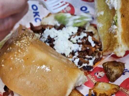 Inside the Torta Asada.