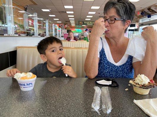 Nothing like some ice cream your grandson after a day at the zoo!