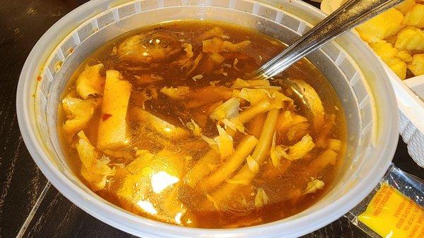 Hot and sour soup, pretty good..