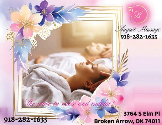 Experience ultimate relaxation at August Massage in Broken Arrow