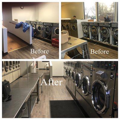 Before and after Gentle Touch Laundromat many more updates Comming soon.