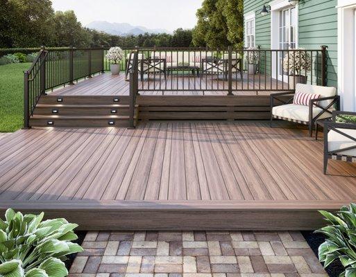 Custom maintenance free, composite deck project.