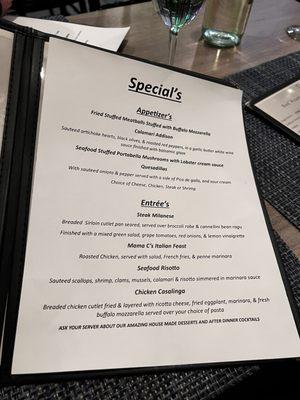 Menu as of 11-19-23