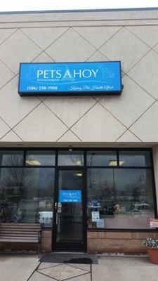 Our new Sign " PETS AHOY ANIMAL HOSPITAL"
 Our hospital decor is all nautical, thus our name!