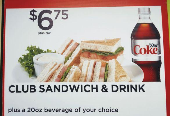 Club Sandwich & Drink