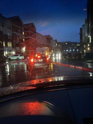 People always park in the fire lane blocking entrance.