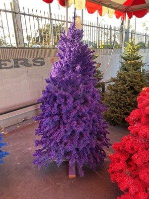 Purple flocked tree